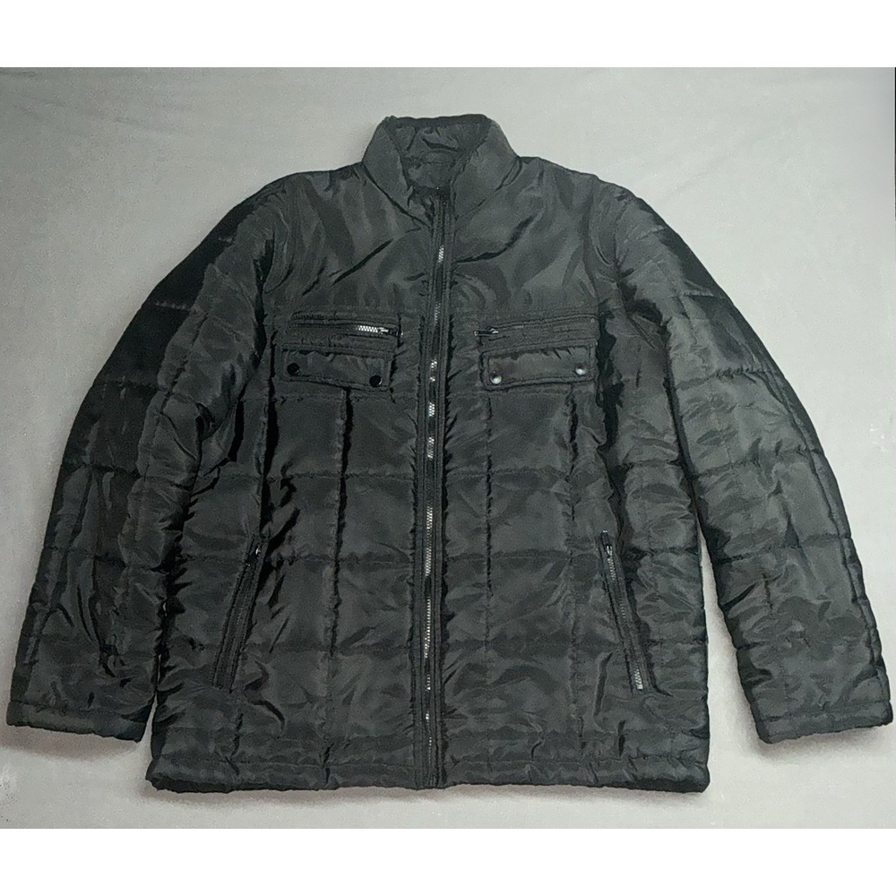 Whispering Smith Quilted Unisex Black Coat - XXL-0258